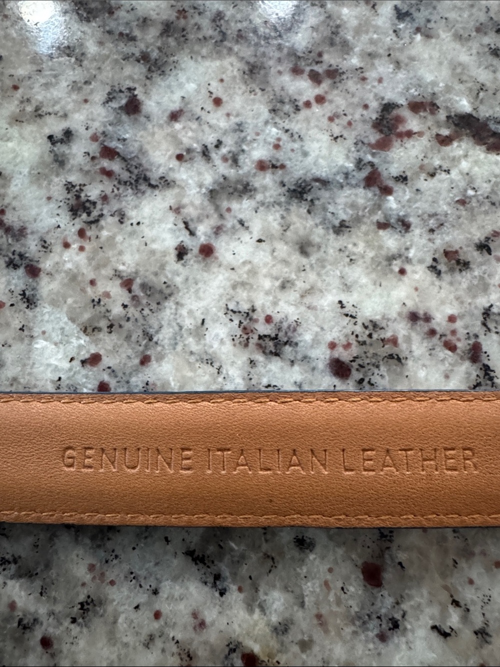 Leather Belt in Dark Blue - Picture 10 of 10